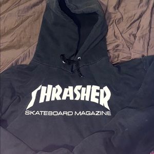 black thrasher skateboard magazine hoodie